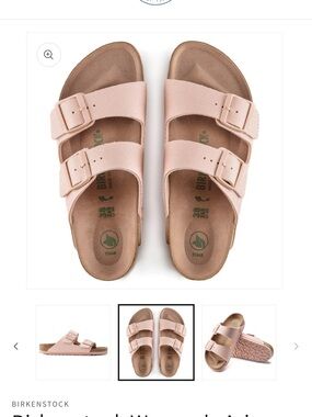 Birkenstock Vegan Double Buckle Sandals in Light Pink new size 41 (10)